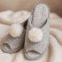 Тапочки женские "Lucky land" светло-серый открытые 39