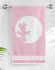Полотенце махровое "Нордтекс" Disney Minnie Dream (розовый пион+белый) 50*80 см