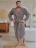 Халат мужской велюровый "Vien" Maximus с капюшоном beige 50 (XL)