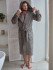 Халат мужской велюровый "Vien" Maximus с капюшоном beige 50 (XL)