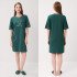 Платье женское "Clever" Морозко зелёный, 100% хлопок 46 (M)