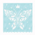 Полотенце махровое "Нордтекс" Бабочка нежно-бирюзовый 100*100 см