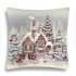 Декоративная наволочка "Гобелен" Снеговики Пряничные домики 45*45 (±2) см