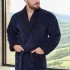 Халат мужской велюровый "Vien" Romanov navy  54 (3XL)