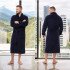 Халат мужской велюровый "Vien" Romanov navy  54 (3XL)