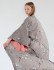 Халат женский в стиле кимоно "Ti Tocco" Журавли серый
