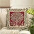 Декоративная наволочка "Гобелен" Древо бордо бордюр беж двусторонняя 45*45 (±2) см