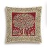 Декоративная наволочка "Гобелен" Древо бордо бордюр беж двусторонняя 45*45 (±2) см