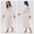 Халат женский велюровый "Vien" Olivia cream 52 (2XL)