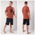 Комплект мужской "Clever" терракотовый/чёрный 54 (3XL)
