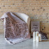 Одеяло "Ермолино" байковое Премиум орнамент кофейный 1,5 спальное, 155*210 (±5) см