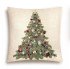 Декоративная наволочка "Гобелен" Новогодняя елка люрекс золото 45*45 (±2) см