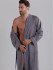 Халат мужской вафельный "Vien" Comfort серый 54 (3XL)