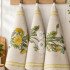 Комплект полотенец для кухни с петельками 3 шт. "Белорусский Лён" Одуванчики-3 46*60 см