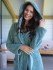 Халат женский махровый "Vien" Eco Cotton с капюшоном aquamarine  54 (3XL)