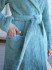 Халат женский махровый "Vien" Eco Cotton с капюшоном aquamarine  54 (3XL)