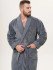 Халат мужской велюровый "Vien" Romanov grey  54 (3XL)