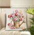 Декоративная наволочка "Гобелен" Тюльпаны фон Лейка 45*45 (±2) см