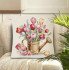 Декоративная наволочка "Гобелен" Тюльпаны фон Лейка 45*45 (±2) см