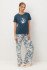 Комплект женский "Very Neat" Японский сад, синий, арт. Е 20186 50 (XL)