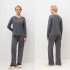 Комплект женский "Very Neat" Полоски и сердечки, серый, арт. Е 20179 52 (2XL)