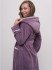 Халат женский велюровый "Vien" Juliette с капюшоном орхидея 52 (2XL)
