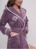Халат женский велюровый "Vien" Juliette с капюшоном орхидея 52 (2XL)