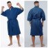 Халат мужской вафельный "Votex" Бохо синий  56-58 (4XL/5XL)