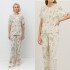 Комплект женский "Very Neat" Акварельные тропики, айвори, арт. ЕП 20204 52 (2XL)