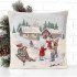 Декоративная наволочка "Гобелен" Рождество в Альпах Снеговик 45*45 (±2) см