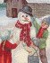 Декоративная наволочка "Гобелен" Рождество в Альпах Снеговик 45*45 (±2) см