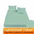 Уценка! Простыня на резинке "Nova" Сатин  бирюза 200*200 высота 25 см
