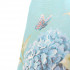 Декоративная наволочка "Гобелен" Гортензия и бабочки бирюзовый фон 45*45 (±2) см