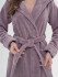 Халат женский махровый "Vien" Eco Cotton с капюшоном лаванда 54 (3XL)