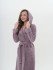 Халат женский махровый "Vien" Eco Cotton с капюшоном лаванда 54 (3XL)