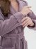 Халат женский махровый "Vien" Eco Cotton с капюшоном лаванда 54 (3XL)