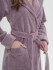 Халат женский махровый "Vien" Eco Cotton с капюшоном лаванда 54 (3XL)