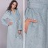 Халат женский велюровый "Vien" Carlotta niagara 56 (4XL)