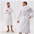 Халат мужской велюровый "Виен" Максимус с капюшоном белый 56 (4XL)