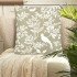 Декоративная наволочка "Гобелен" Берген птички крупные олива 45*45 (±2) см