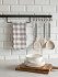Полотенце махровое кухонное с петелькой "ДеНастия" Клетка серый/D100469 40*60 см