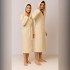 Халат вафельный Дубки с капюшоном кремовый 56-58 (4XL/5XL)